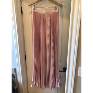Blush pink maxi skirt